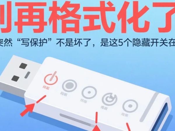 别再格式化了！U盘突然“写保护”不是坏了，是这5个隐藏开关在作祟