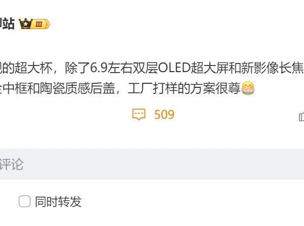 小米学习华为，新机双层OLED屏幕要来了？荣耀：我才是全网首发