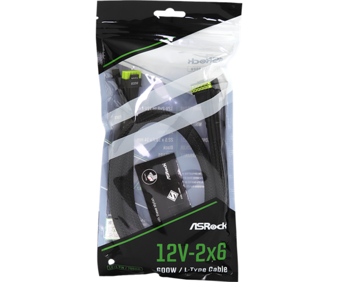 华擎发布L形12V-2x6电源线:最大能抗600W