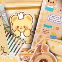 开学必备递乐黄油奶油小熊文具礼盒实用与颜值兼备？