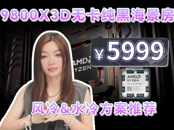 5999元!9800X3D无卡纯黑海景房!七夕DIY装机指南!助你DIY一台梦中情机!