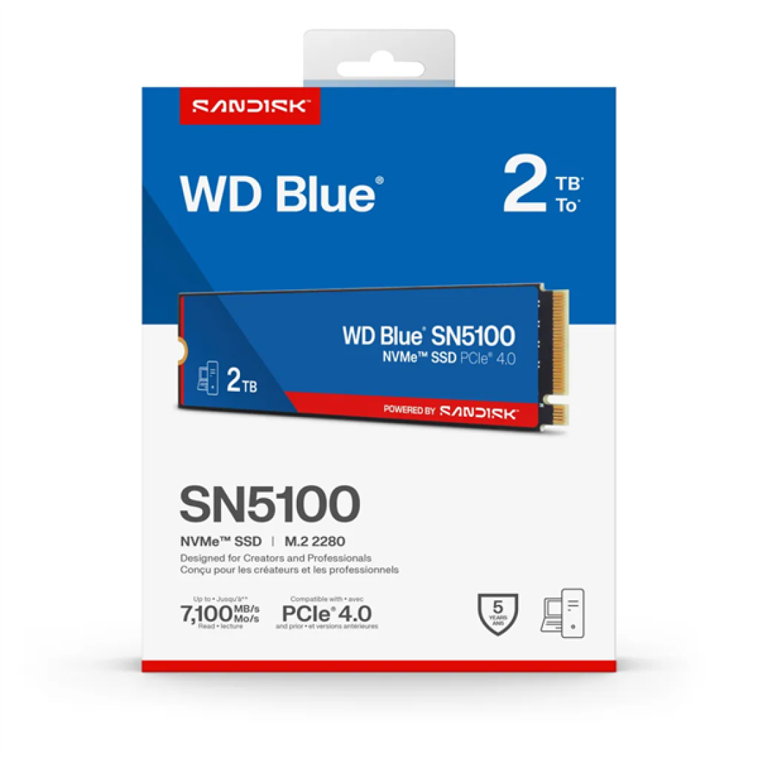 闪迪推出WD蓝盘SN5100 SSD:宣称性能提升30%、价格高了超20%