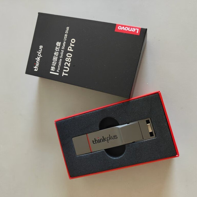 联想ThinkPlus TU280Pro固态U盘，金属质感，读速超快！