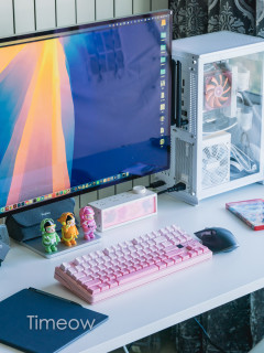 狼蛛F87Pro V2太会玩！潮玩点阵屏+Disco灯效 开学季键盘就选它！