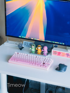 狼蛛F87Pro V2太会玩！潮玩点阵屏+Disco灯效 开学季键盘就选它！