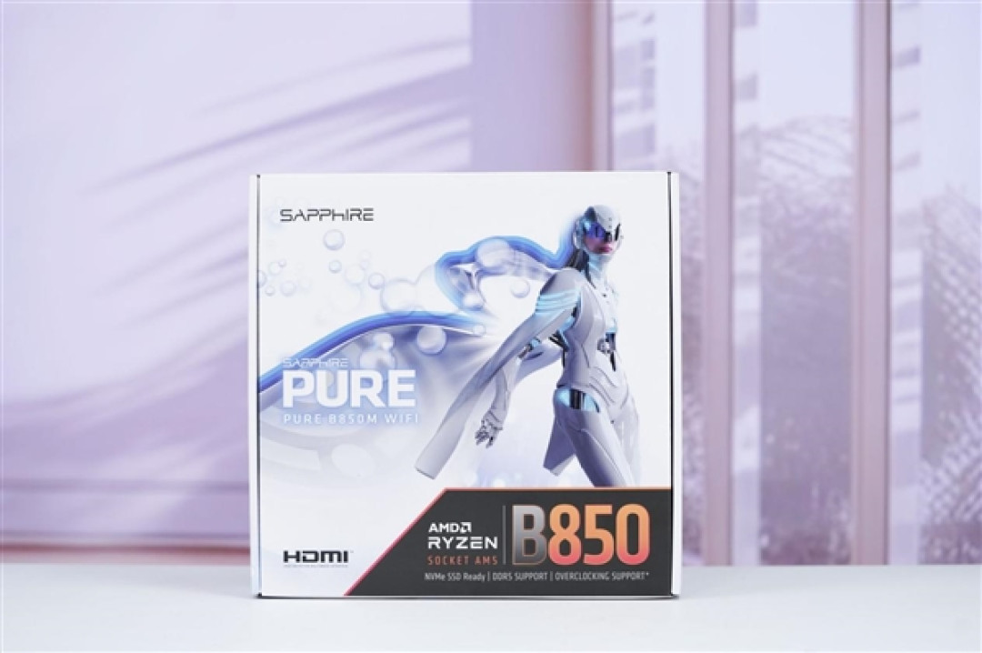 极地纯白设计!蓝宝石PURE极地B850M WIFI主板图赏