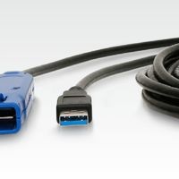 C432 USB3.0主动式讯号放大延长线10米电脑连接鼠标u盘键盘加长线