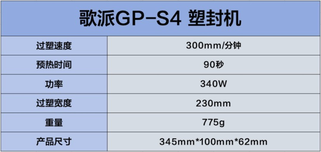 更高效 歌派GP-S4塑封机值得选购