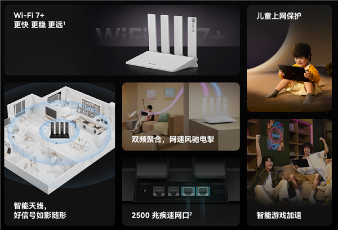 双2.5G、Wi-Fi 7+!华为路由BE3 Pro+发布:329元