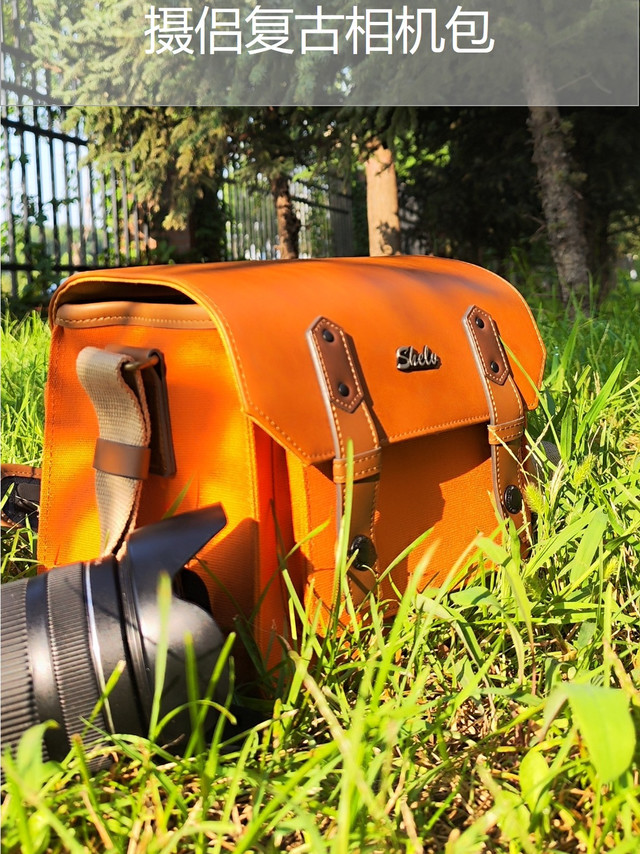 微单党冲！复古橙相机包颜值抗打