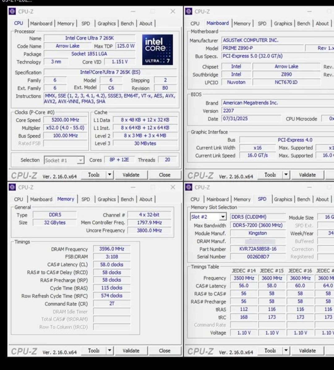 华硕宣布旗下Intel 800系列主板升级内存支持:可使用JEDEC标准DDR5-7200