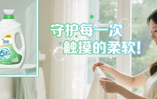 榄菊康涤天然亲肤棉感皂液 | 守护每一次触摸的柔软！