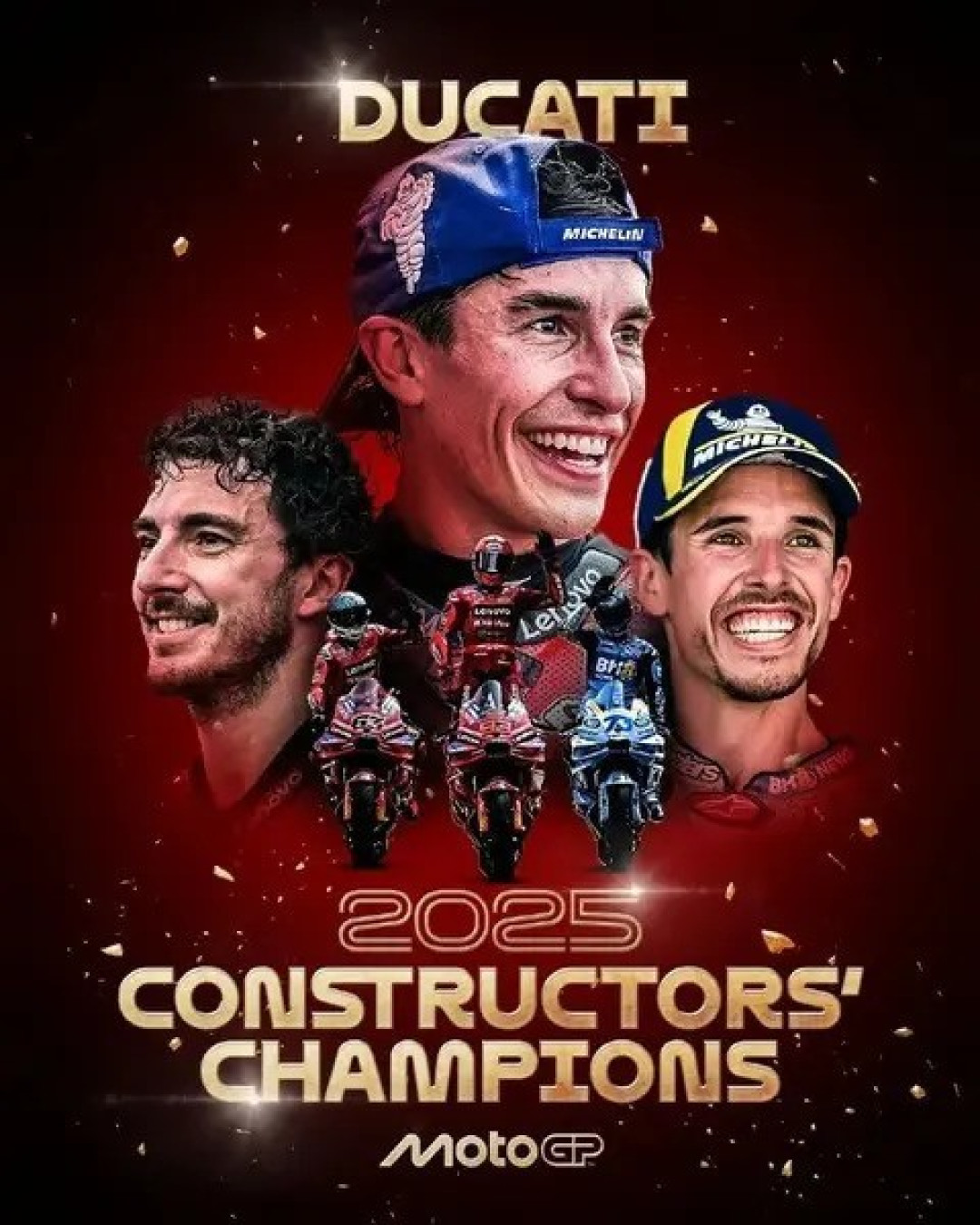 杜卡迪提前锁定MotoGP年度制造商总冠军,实现六连冠壮举