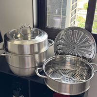 荣事达厨具旗舰店 304 不锈钢三层加厚蒸锅：厨房的全能之星