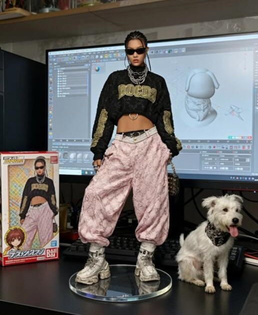 最近超火的盲盒手办照片 豆包也能一句话生成了