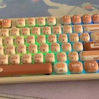 AKKO馒头乐园MG108B 可爱键帽机械键盘三模RGB热插拔电脑