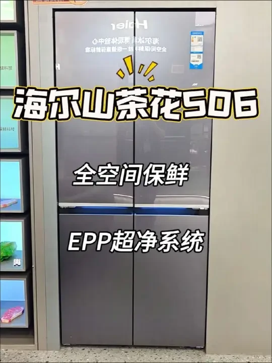 海尔山茶花506终于到店啦，快来看！#冰箱 #海尔冰箱 #海尔山茶花冰箱 #新品 #新品上新