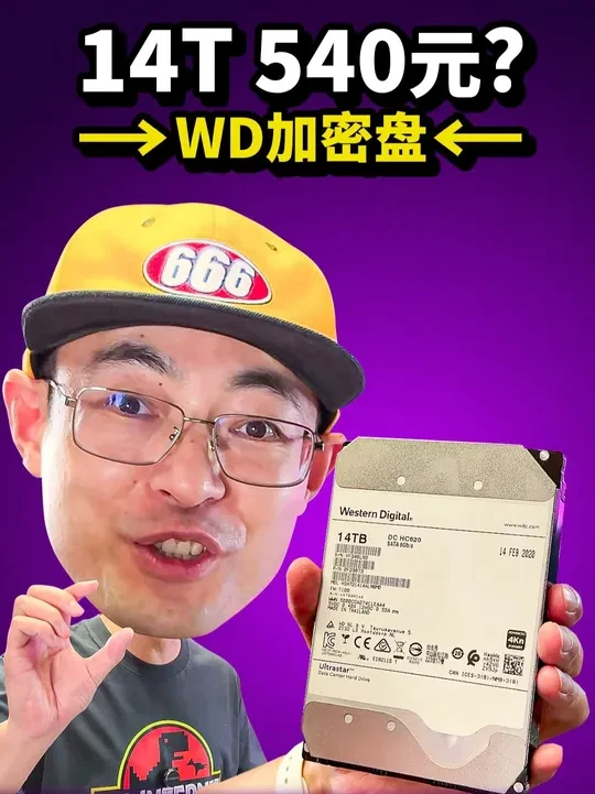 14T只要540元的WD HC620加密硬盘这洋垃圾能捡吗#老张是大佬 #硬盘 #捡垃圾 #WD #加密