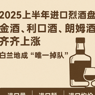 2025进口烈酒盘点:金酒、利口、朗姆齐上涨,白兰地成唯一掉队