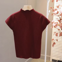 解锁春夏时尚密码：半高领短袖 T 恤女针织打底衫