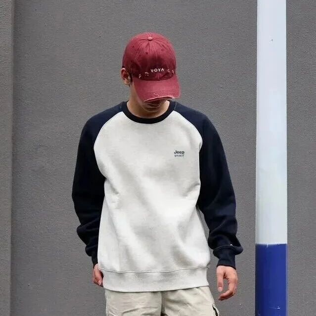 【告别单调】拼色+插肩圆领卫衣！和TA穿情侣装，一起时尚换季