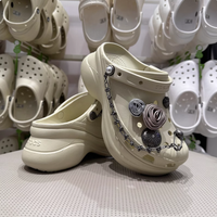 💥时尚舒适双满分！Crocs 骨白色厚底凉鞋来袭