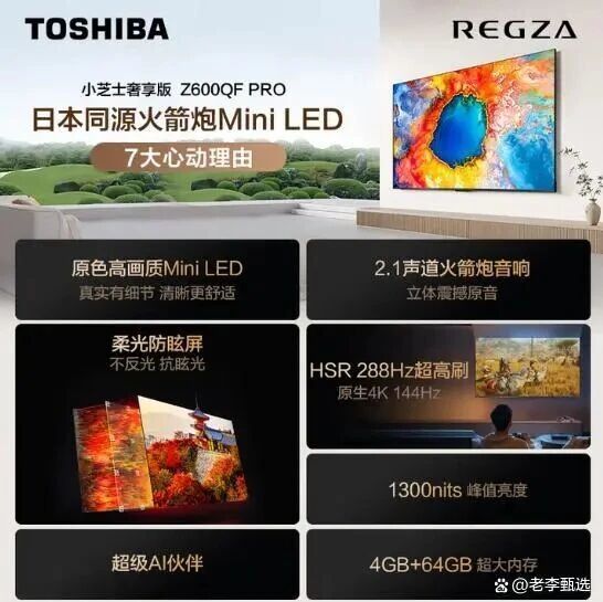 2025口碑最好的5款东芝电视，从55寸到100寸都有，价格良心