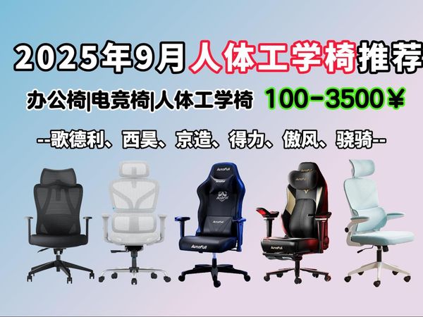 【闭眼可入】2025年100到3000左右的办公椅、电竞椅推荐。学生党、上班族、游戏党人体工学椅哪款性价比高？超详细讲解，超高性价比推荐|西昊、歌德利、京造等
