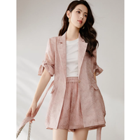 🌸早秋温柔炸弹！晚白粉色莱赛尔西装外套来袭