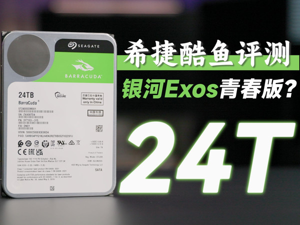 企业级银河青春版？希捷酷鱼24TB评测【钱韦德】