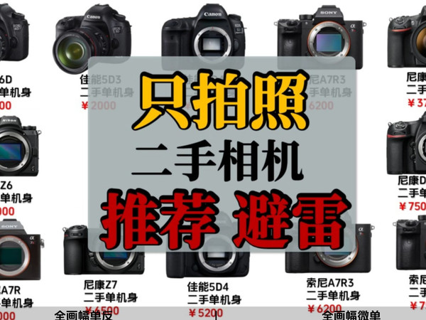【爆肝96小时】只拍照不拍视频选什么相机 二手相机推荐 购机指南 全画幅 单反 微单