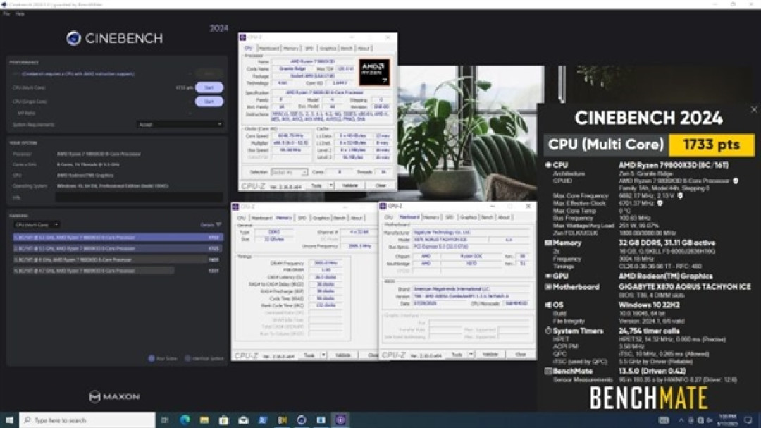 技嘉X870 AORUS Tachyon加持:锐龙7 9800X3D超频新世界纪录!突破7.3GHz大关