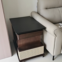 💥小户型救星！家逸可移动升降实木茶几✨