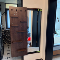 家逸旗舰店洞洞板穿衣镜一体隐形玄关镜子：家居实用美学新宠