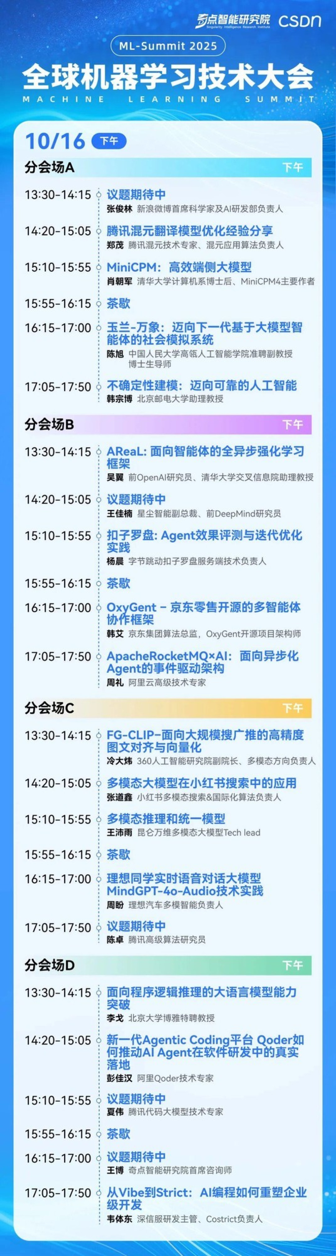 GPT-5共同发明人重磅加盟,2025全球机器学习技术大会全日程官宣