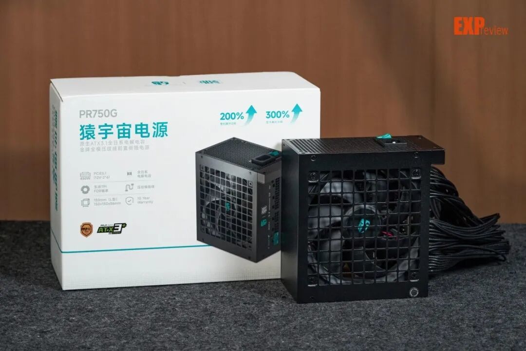 九州风神PR750G电源评测:金牌高效能,侧置设计解锁小机箱装机新体验