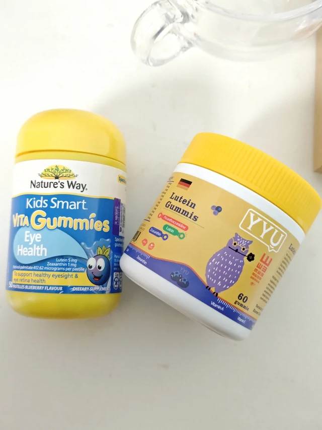 半年两款儿童叶黄素真实对比