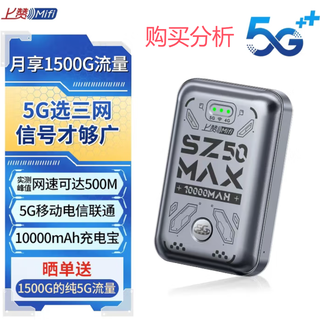 上赞SZ50 5G随身wifi免插卡流量无线路由器上网卡 
 深度分析建议