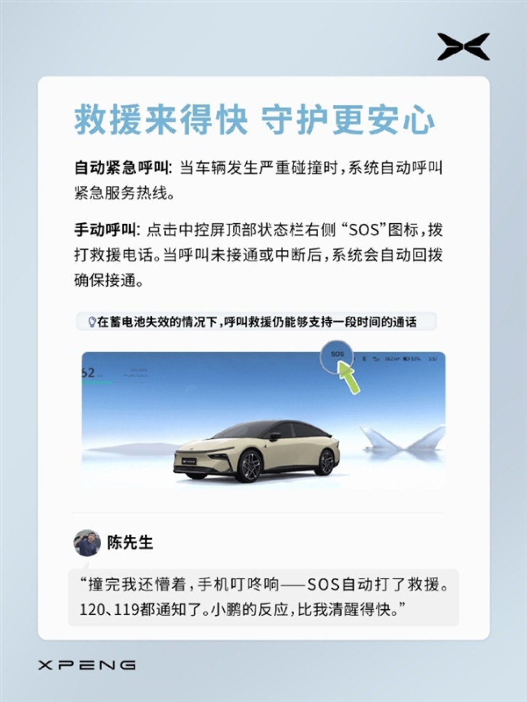 小鹏P7+高速遭卡车追尾 车主:自己安然无恙 小鹏的反应比我清醒得快