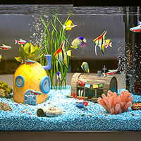 阔庭黑色一体鱼缸