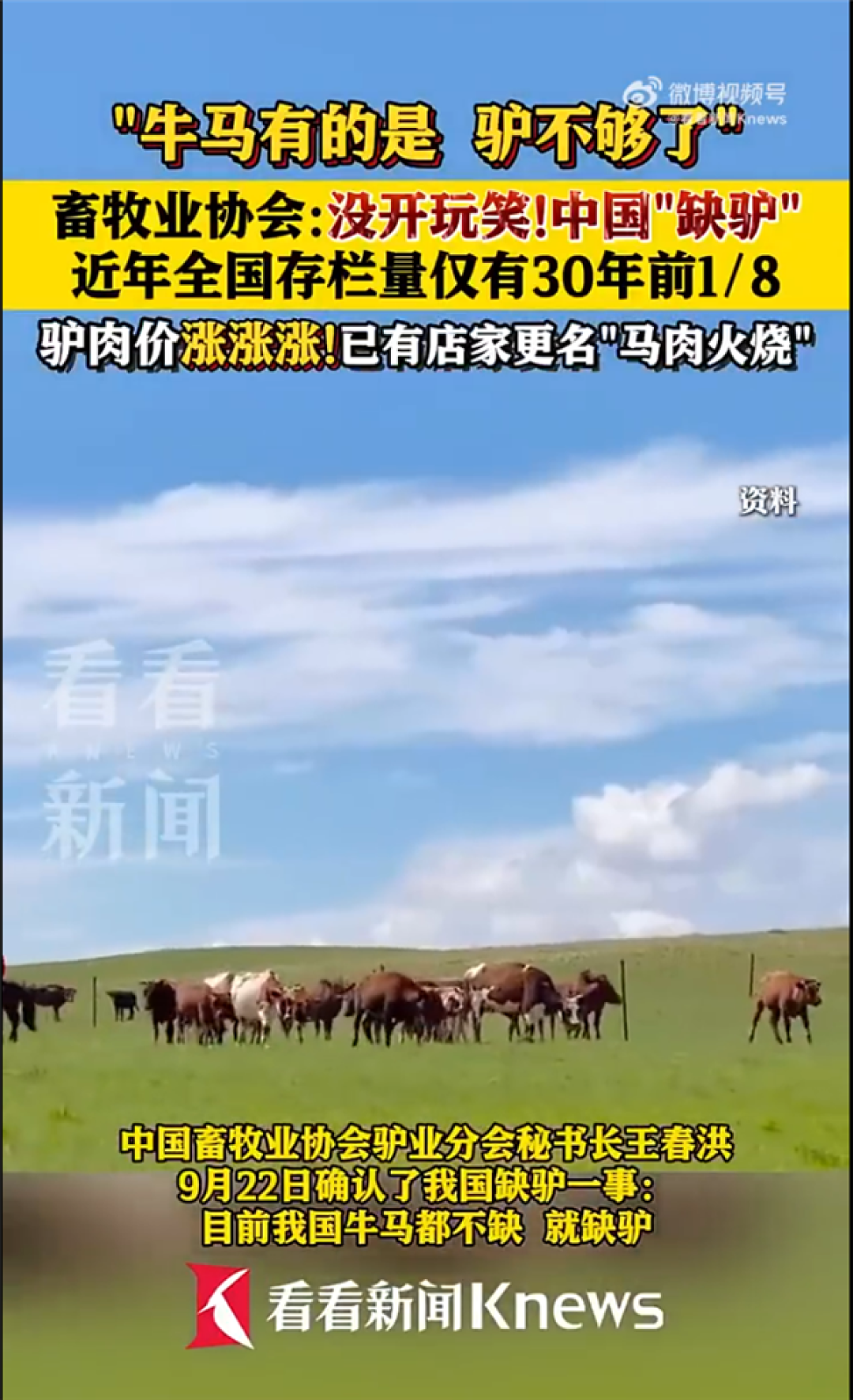 我国牛马都不缺就缺驴!畜牧业协会:没开玩笑 驴肉涨涨涨 有商家已更名“马肉火烧”