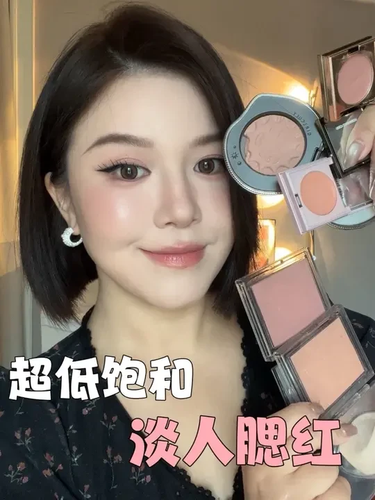 6块低饱和不出错平价腮红！！怎么貌美怎么来 #淡颜腮红 #平价腮红 #彩妆 #无滤镜试色 #腮红