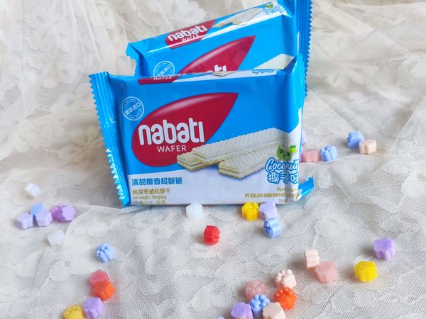 介绍小饼干，威化饼干的酥脆与椰香