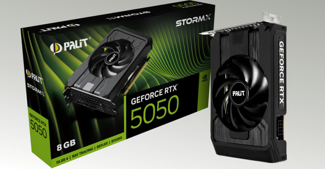 Palit 推出迷你单风扇 RTX 5050,性能不打折