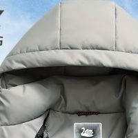 雪中飞鹅绒羽绒服男士短款脱卸帽加厚保暖休闲商务秋冬外套男装