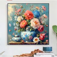 2025新款十字绣：繁花似锦手工品，可挂在客厅，家居装饰必备 ！