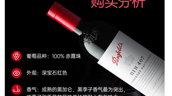 奔富（Penfolds）BIN407赤霞珠红葡萄酒 红酒 深度分析建议