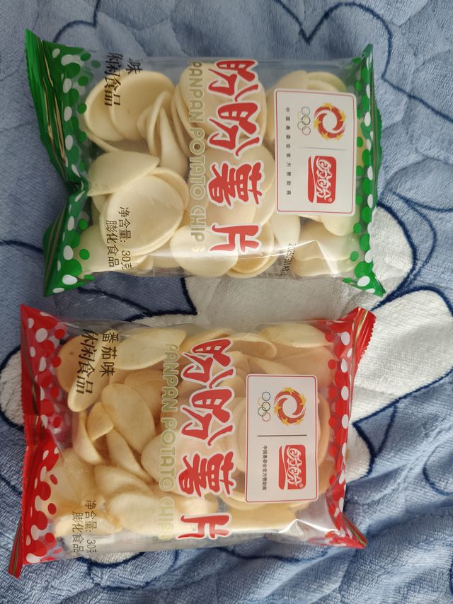 盼盼薯片，番茄味薯片30g+原味薯片30g