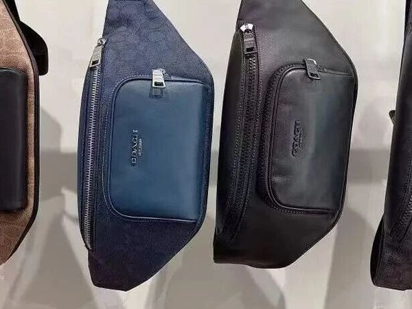 Coach男士新款时尚双拉链胸包  Coach 最新款District男士斜挎邮差包