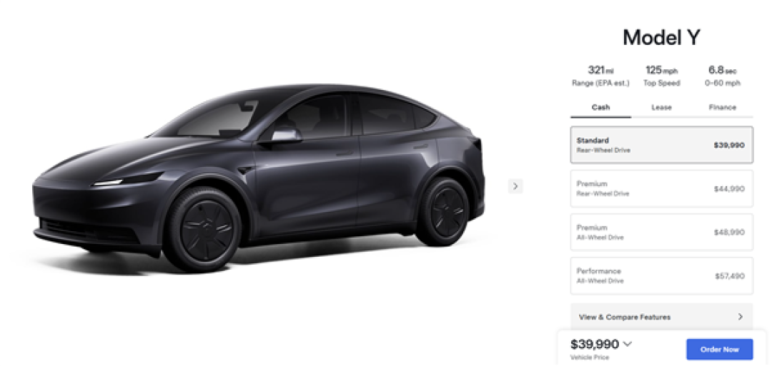 外观、配置全公布!特斯拉正式发布廉价版Model 3/Y 铁粉吐槽:价格太失望了